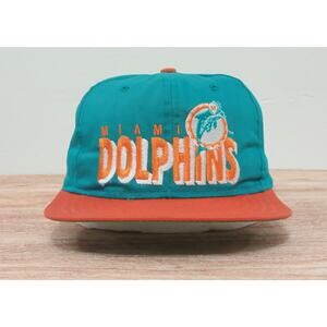 Miami Dolphins Adult Snapback 90's Vintage Rare ❤️‍🔥 Two Tone NFL Adjustable